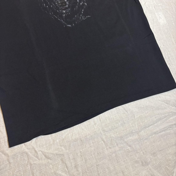 Vintage Wolf Shirt Mens XL Black Hand Painted Single Stitch Tee USA 90s - Picture 7 of 11